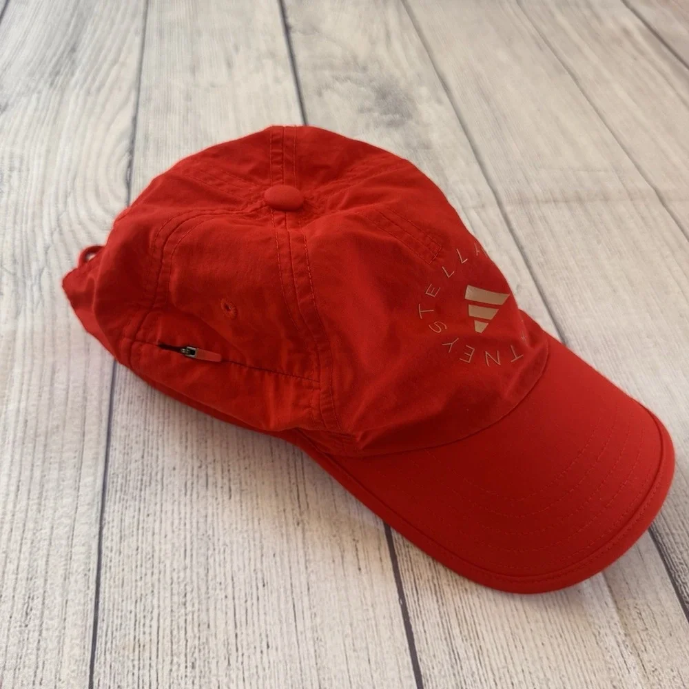 Adidas By Stella McCartney Red Baseball Cap Hat OSFM Adjustable Lightweight